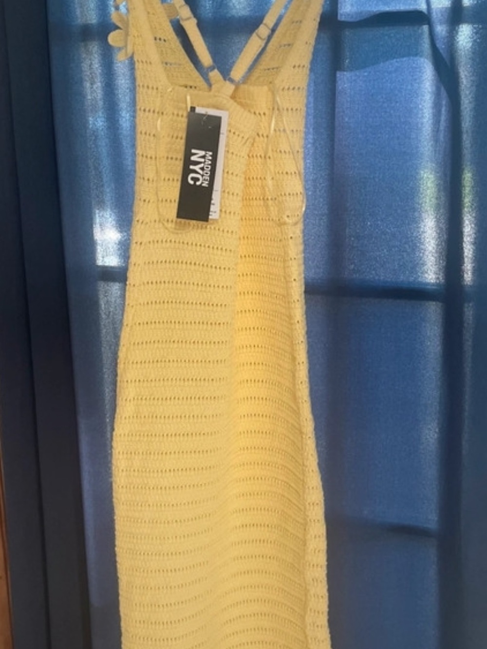 Madden NYC Yellow Crochet Midi Skirt